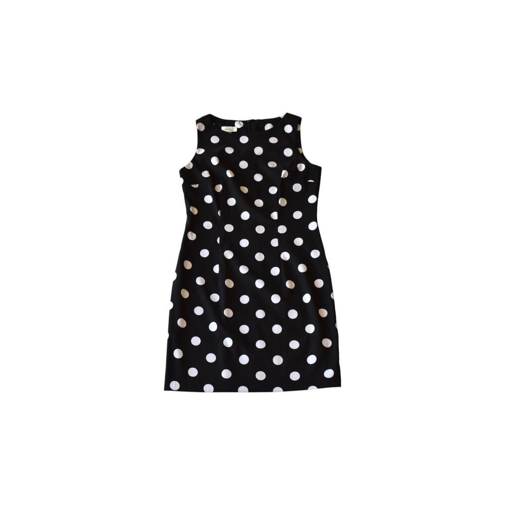 Alyx Limited Black & White Polka Dot Sleeveless Sheath Dress - Size 8